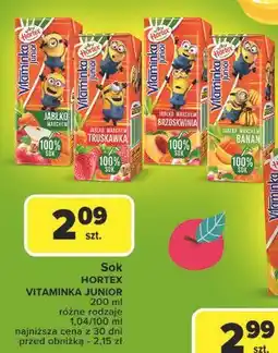 Carrefour Sok jabłko-marchew-banan Hortex Vitaminka Junior oferta