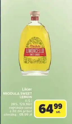 Carrefour Likier Miodula Sweet Lemon oferta