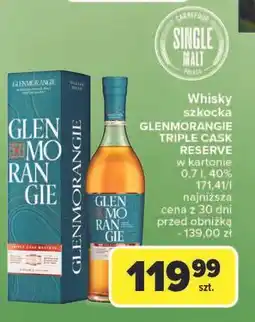 Carrefour Whisky karton Glenmorangie Triple Cask Reserve oferta