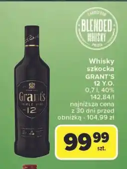 Carrefour Whisky Grant's 12 Yo oferta