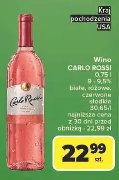 Carrefour Wino Carlo Rossi Moscato Sweet oferta