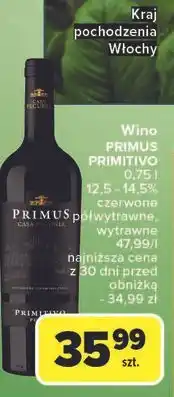 Wino Primus Casa Pecunia Primitivo Puglia