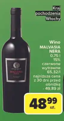 Carrefour Wino Malvasia Nera Bellanova oferta