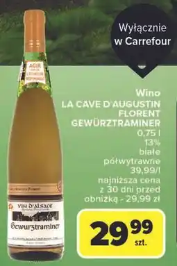 Carrefour Wino Vin D'alsace Gewurztraminer oferta
