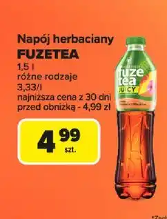 Carrefour Napój black ice tea peach hibiscus Fuzetea oferta