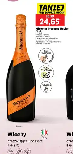 Lidl Wino białe wytrawne Mionetto Prosecco oferta