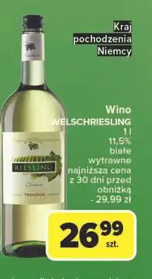 Carrefour Wino Welschriesling oferta