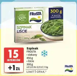 Intermarche Szpinak w liściach Frosta oferta
