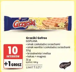 Intermarche Wafel czekoladowo-kakaowy Grześki Gofree oferta
