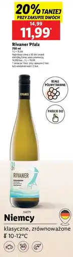 Lidl Wino Rivaner Pfalz oferta