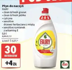 Intermarche Płyn do mycia naczyń drzewo herbaciane z miętą Fairy Sensitive oferta