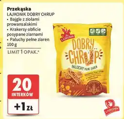 Intermarche Paluchy pełne ziaren sezamu lnu i chia Lajkonik Dobry Chrup oferta