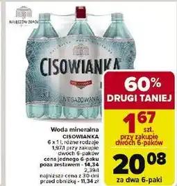 Carrefour Woda niegazowana Cisowianka oferta