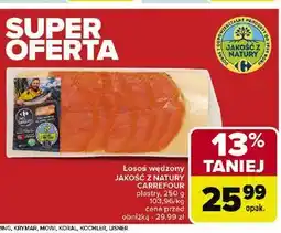 Carrefour Łosoś atlantycki wędzony na zimno plastrowany Carrefour Targ Świeżości oferta