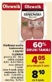 Carrefour Kiełbasa krakowska sucha z szynki Olewnik oferta
