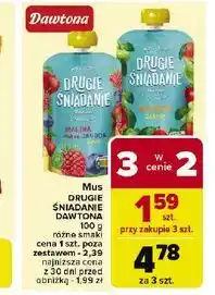 Carrefour Mus malina jagoda jabłko banan Drugie Śniadanie oferta