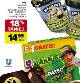 Carrefour Lody cytrynowo-truskawkowe Nestle Kaktus oferta