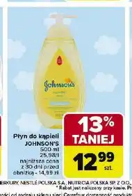 Carrefour Płyn do mycia ciała i włosów 3w1 łagodny Johnson's Baby oferta