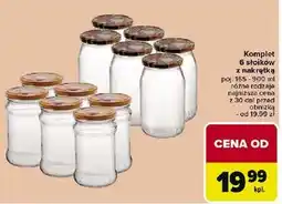 Carrefour Komplet słoików z nakrętką oferta