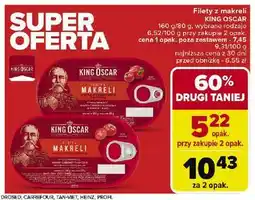 Carrefour Filety z makreli w sosie pomidorowym papryką King Oscar oferta