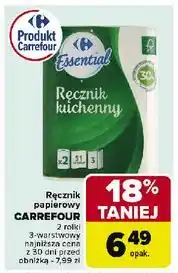 Carrefour Ręczniki papierowe Carrefour Essential oferta