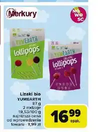 Carrefour Lizaki ekologiczne owocowe Yumearth Organics oferta