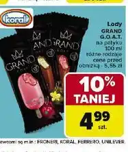 Carrefour Lody wanilia Koral Grand G.o.a.t oferta