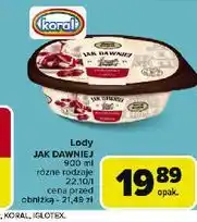 Carrefour Lody śmietankowe z wiśniami i sosem wiśniowym Bracia Koral Jak Dawniej oferta