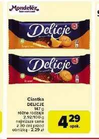 Carrefour Ciastka z galaretką wiśniową Delicje Szampańskie oferta