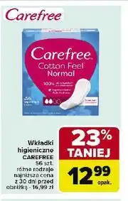 Carrefour Wkładki cotton feel normal Carefree oferta