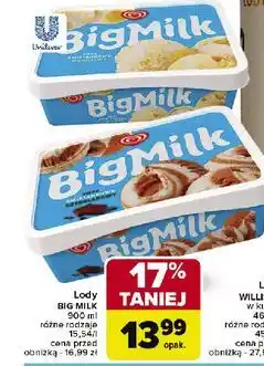 Carrefour Lody śmietankowo-waniliowe Algida Big Milk oferta