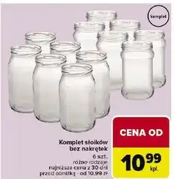 Carrefour Komplet słoików bez zakrętek oferta