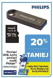 Carrefour Karta pamieci micro sd 128 gb + adapter Philips oferta