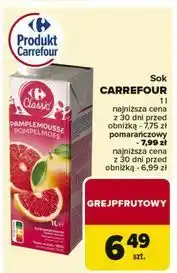 Carrefour Sok pomarańczowy 100% Carrefour Classic oferta