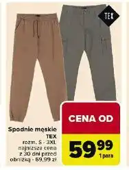 Carrefour Spodnie męskie s-3xl Tex oferta
