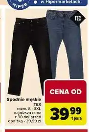 Carrefour Spodnie męskie s-3xl Tex oferta