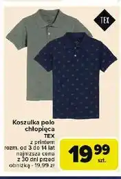 Carrefour Koszulka polo chłopięca 3-14 lat Tex oferta