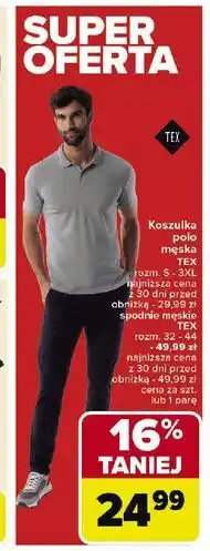 Carrefour Spodnie męskie 32-44 Tex oferta