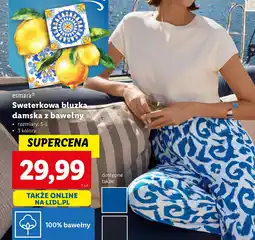 Lidl Sweterkowa bluzka damska z bawełny esmara oferta