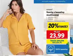 Lidl Szorty z bawełny muślinowej esmara oferta