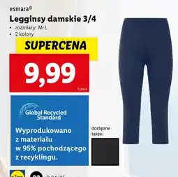 Lidl Legginsy damskie 3/4 esmara oferta