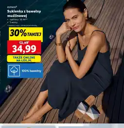 Lidl Sukienka z bawełny muślinowej esmara oferta
