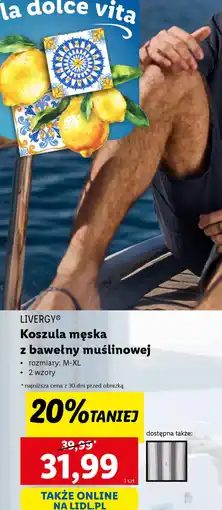 Lidl Koszula męska z bawełny muślinowej Livergy oferta
