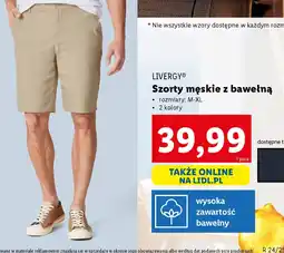Lidl Szorty męskie z bawełną Livergy oferta