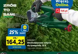 Lidl Akumulatorowe nożyce do żywopłotu Parkside oferta