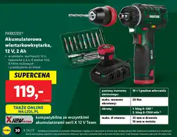 Lidl Akumulatorowa wiertarkowkrętarka Parkside oferta
