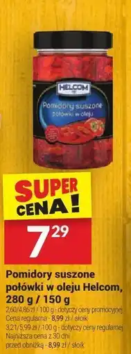 Twój Market Pomidory suszone połówki w oleju Helcom 280g/150g oferta