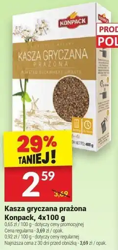 Twój Market Kasza gryczana prażona Konpack, 4x100 g oferta