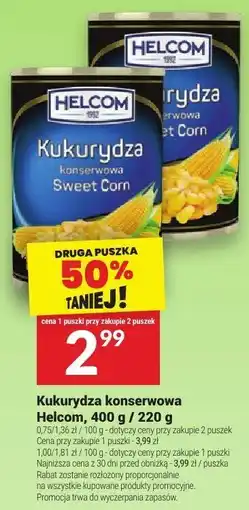 Kukurydza konserwowa Helcom, 400 g / 220 g