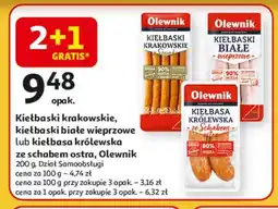 Auchan Kiełbasa królewska ze schabem Olewnik oferta